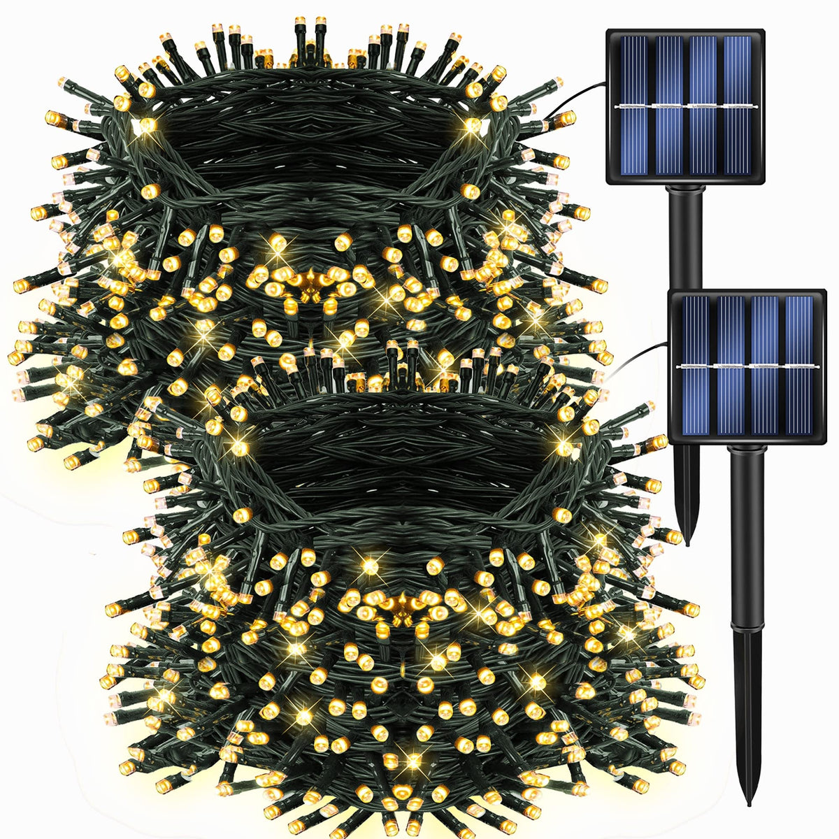 Dazzle Bright 400LED lights span 132 feet for warm white outdoor ambiance