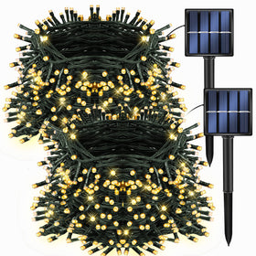 Dazzle Bright 400LED lights span 132 feet for warm white outdoor ambiance