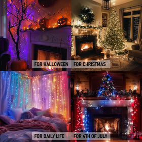 Dazzle Bright app-controlled lights offer scene presets and music sync for dynamic decor.