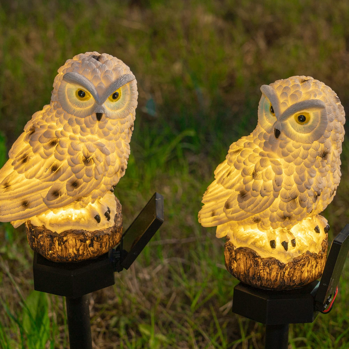 Dazzle Bright bird-deterrent owl decor helps deter birds naturally along your fence line.