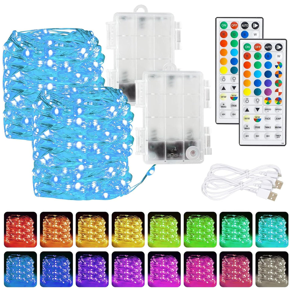 Dazzle Bright color-changing fairy lights with remote for indoor/outdoor ambiance