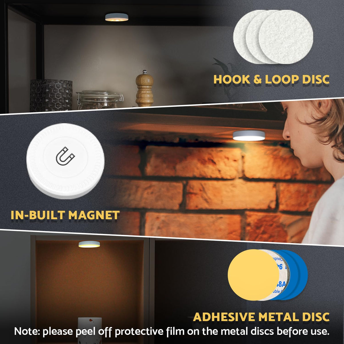 DAZZY DOT magnetic puck light with USB-C charging and long battery life.