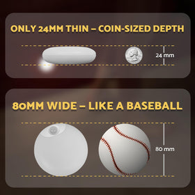 DAZZY DOT ideal for bathrooms, closets, and cruise cabins.