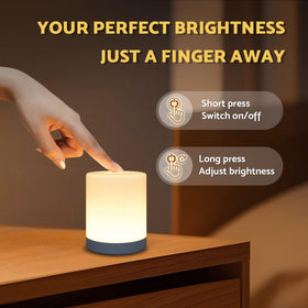 DAZZY DOT warm yellow glow fosters a calm bedtime routine.