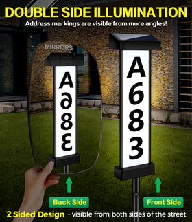 DBF Solar Address Sign stakes installed provide stable placement along your driveway