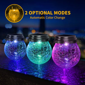 DBF Solar Lanterns RGB color-changing mode adds festive backyard lighting