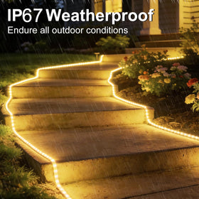 DBFAIRY dimmable strip with remote offers customizable outdoor ambiance.