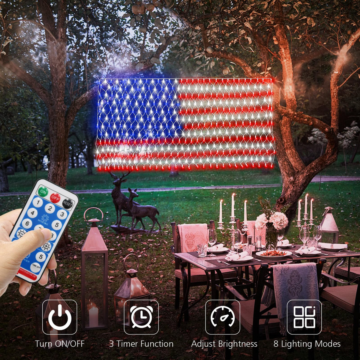 DBFAIRY large net enhances yard visibility during celebrations