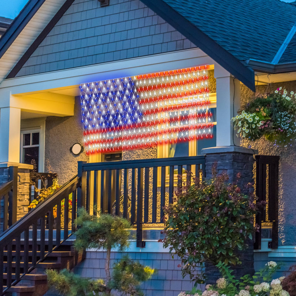 DBFAIRY flag net lights showcase a bold 6.5ft display