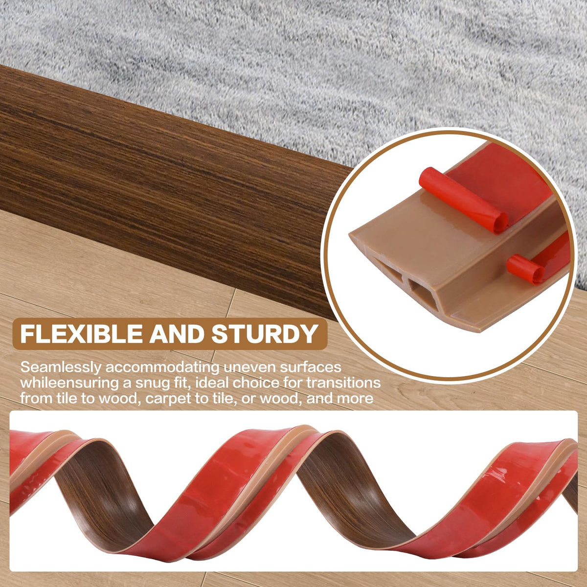 DBHXXMB-HH durable PVC strip resists scratches for long-lasting floors.