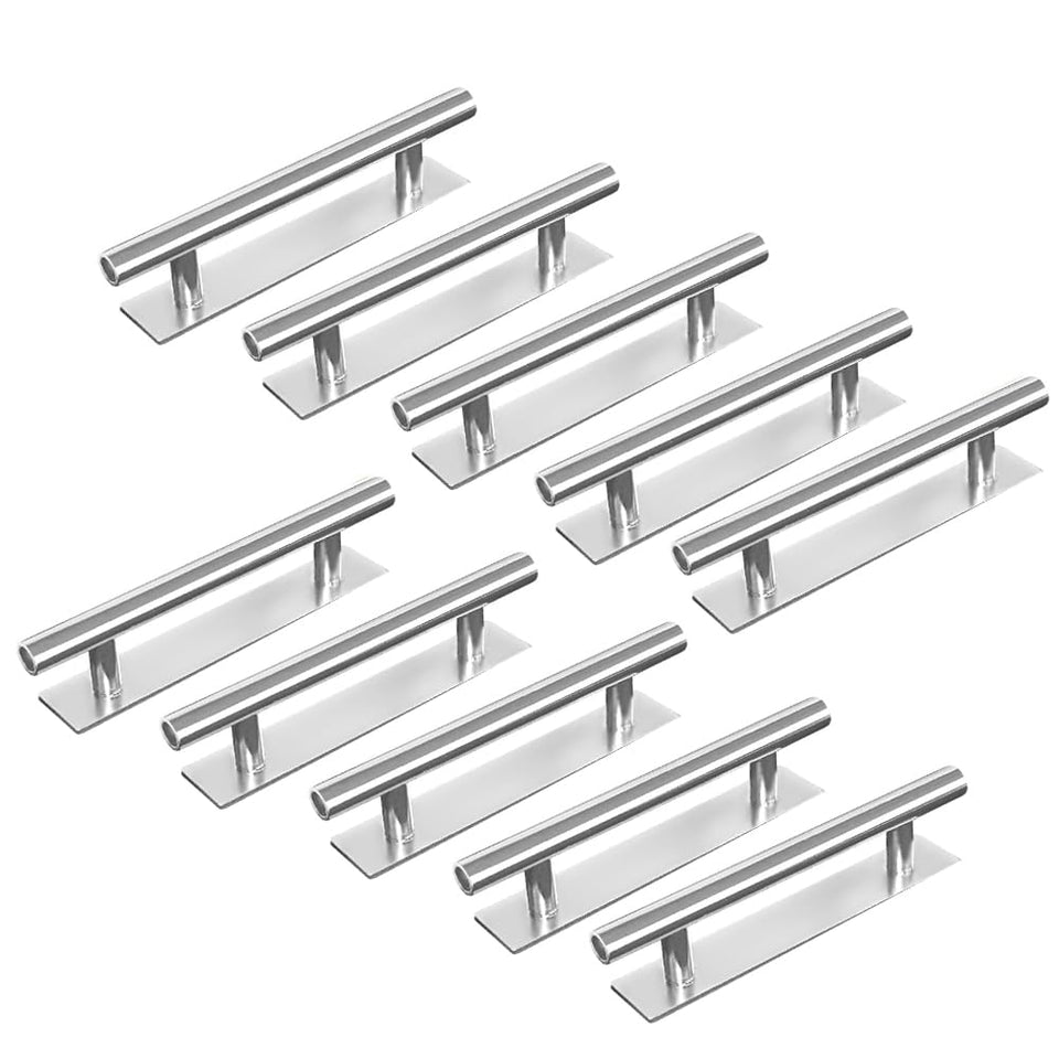 DBTHTSK self-stick push-pull handle in silver for easy grip on smooth surfaces