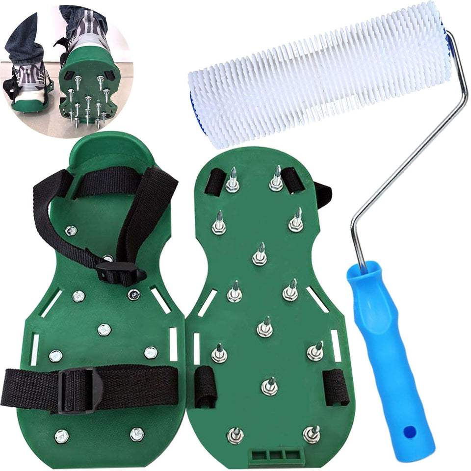 DBYANAN 9inch spike roller with handle smooths self-leveling concrete and reduces bubbles.