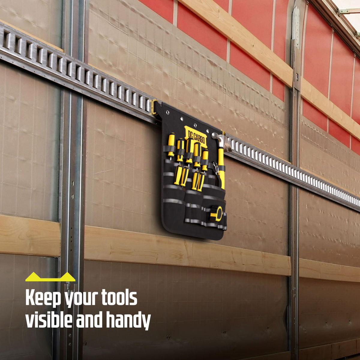Durable canvas with vinyl lining protects tools in tough work environments