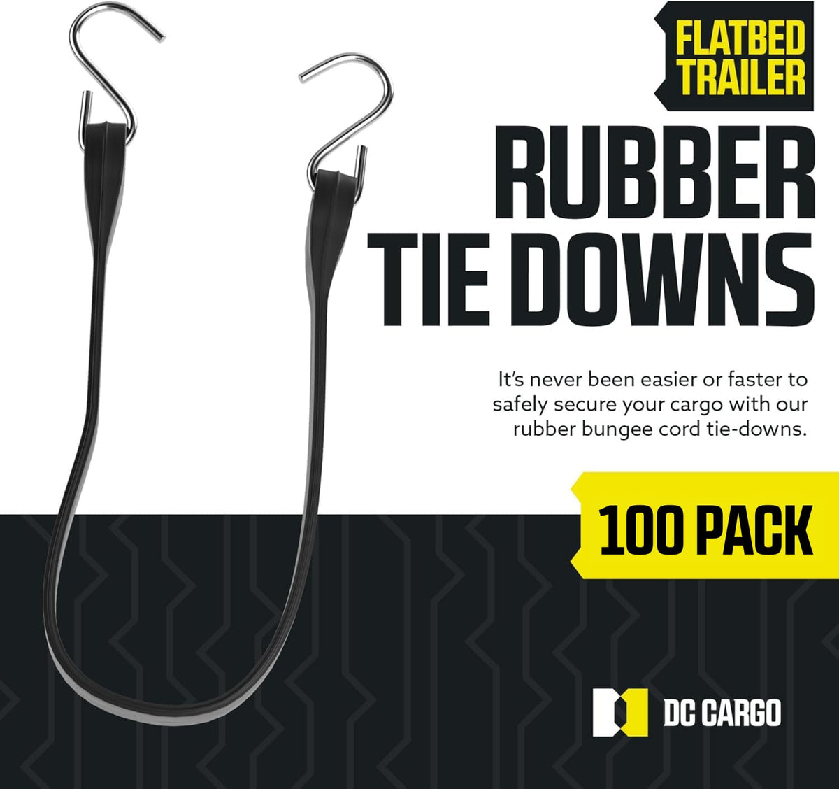 DC Cargo Mall tarp strap closeup shows S-hook end fittings for reliable cold-weather use.