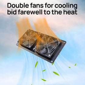 DC HOUSE 20W solar exhaust fan operates automatically in daylight for airflow