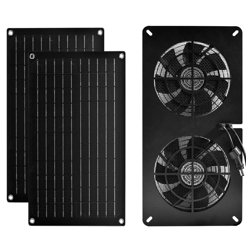 DC HOUSE 20W solar exhaust fan in a chicken coop improving air quality and cooling