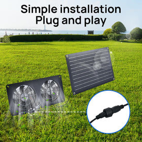 DC HOUSE 20W solar exhaust fan waterproof components for outdoor durability