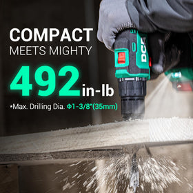 DCA 20V hammer drill with 18-1-1 torque positions offers versatile control.