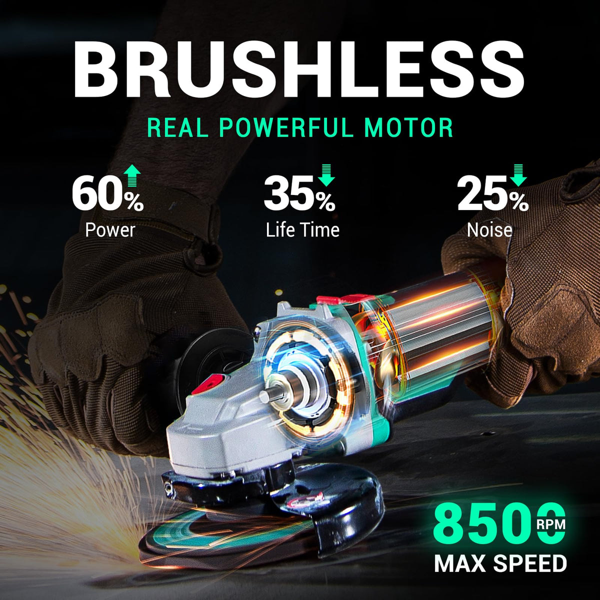 DCA battery charging indicator shows fast 2-hour recharge