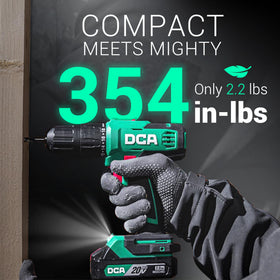 DCA hammer drill with 22,500 IPM for fast masonry drilling.