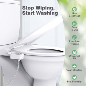 Adjustable pressure dial on DCET bidet for custom spray strength