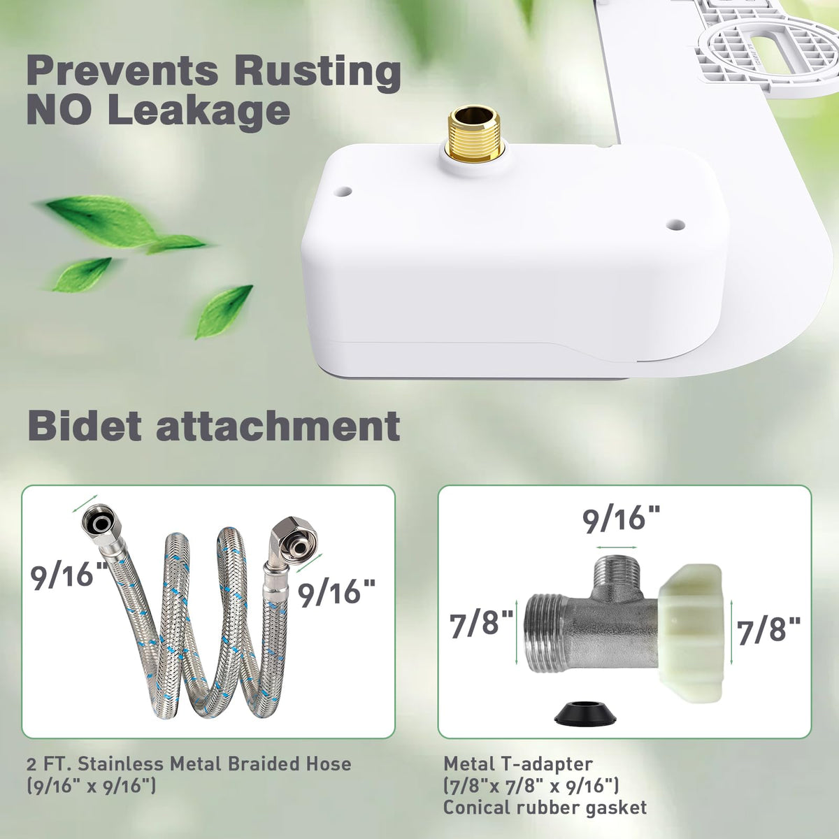Feminine wash mode on DCET bidet attachment for gentle daily freshness