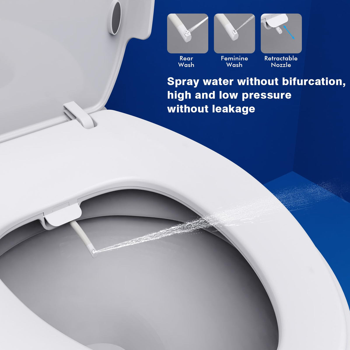 DCET bidet seat brass inlet for durable water connection