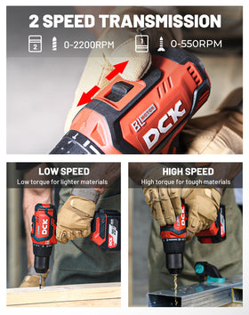 DCK 1/2-inch all-metal chuck grips bits securely during high-torque use