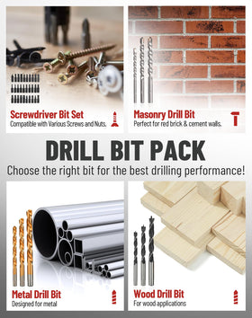 DCK 20V hammer drill LED work light illuminates the workspace