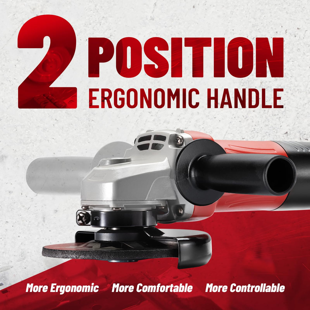 DCK Angle Grinder in use for precise metal cutting.