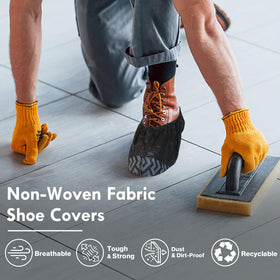 DclobTop disposable shoe covers with elastic band for flexible fit