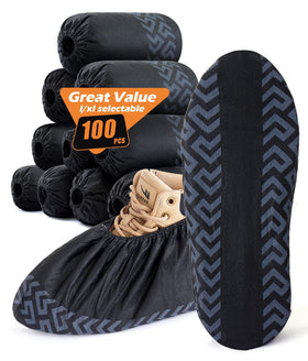 DclobTop X-Large shoe covers with non-slip grip protect floors safely indoors.