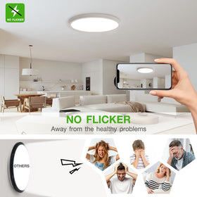 Dcvoltfield flicker-free ceiling light for comfortable evenings