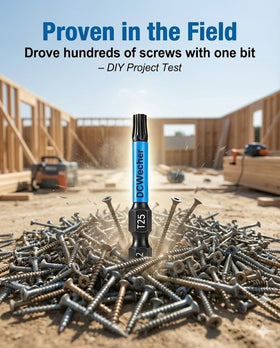 DCWecher magnetic-tip Torx bits enable quicker driving with fewer dropped screws.