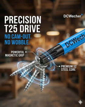 DCWecher professional T25 Torx set designed for mechanics and serious DIY enthusiasts.