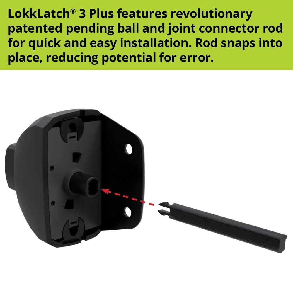DD Technologies LL3PWA LokkLatch Plus square post fit in a gate frame