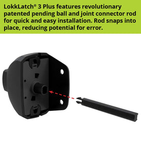 DD Technologies LL3PWA LokkLatch Plus square post fit in a gate frame