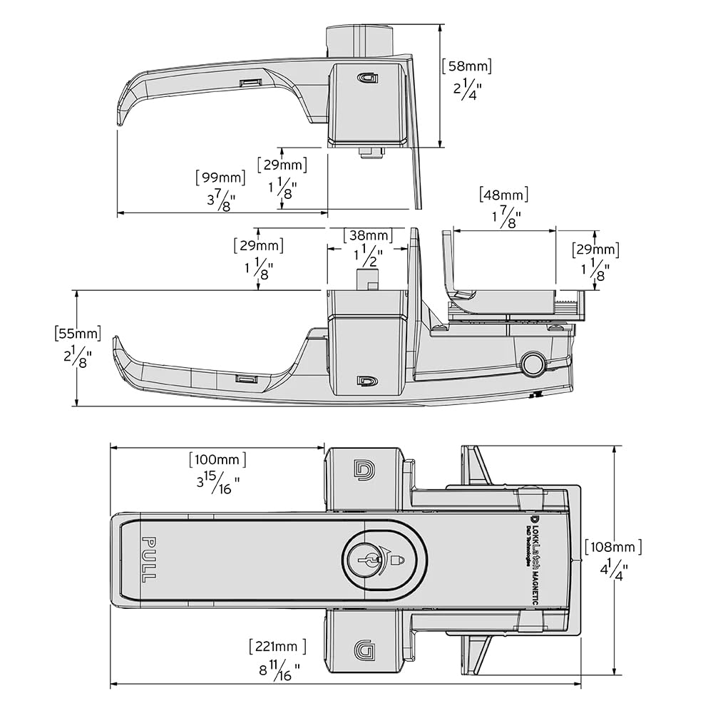 D&amp;D Technologies LokkLatch with vertical and horizontal adjustability.