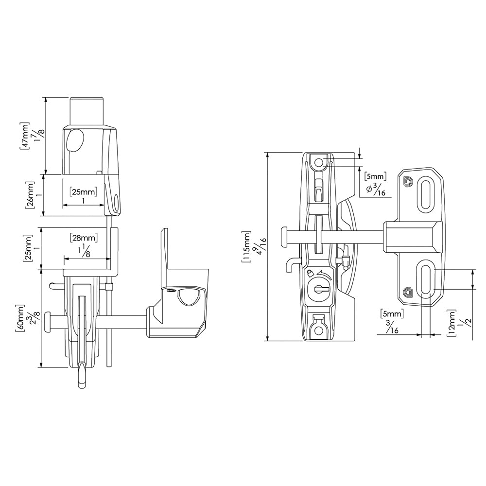 Easy installation of LokkLatch showing adjustable fit for different gates