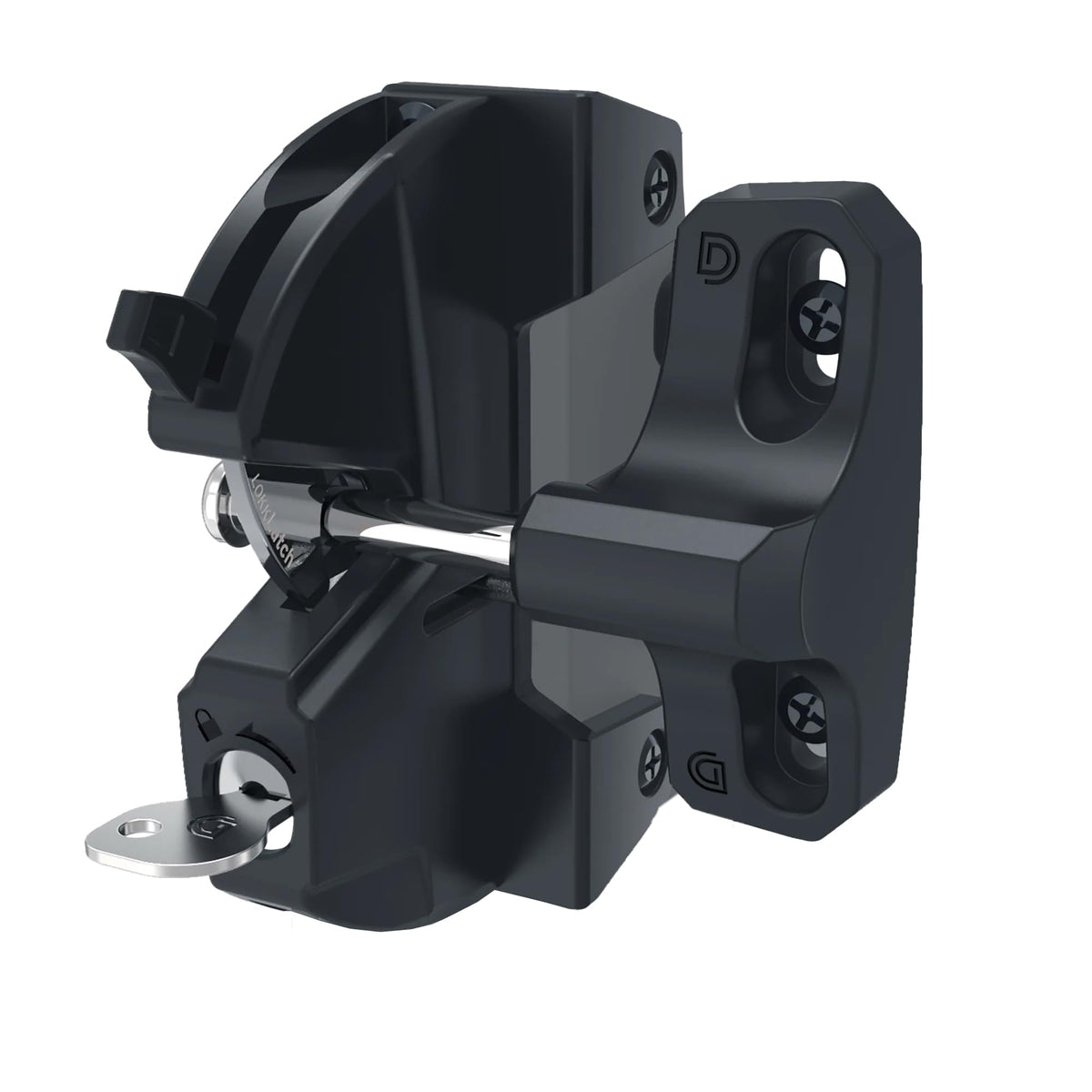 D&D Technologies LokkLatch key-lockable gate latch on one side for secure access