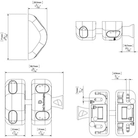 Vertical and horizontal adjustment helps MagnaLatch compensate for ground shifts