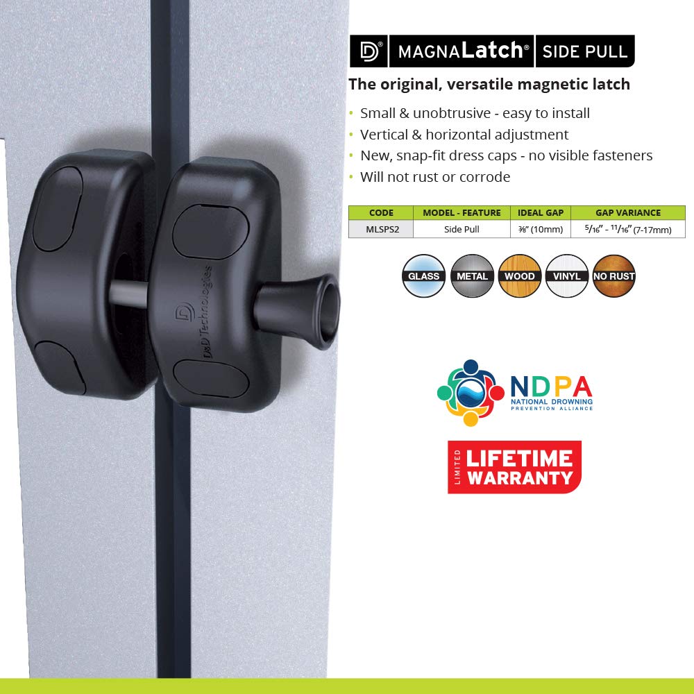MagnaLatch on vinyl gate highlights rust-resistant polymer construction
