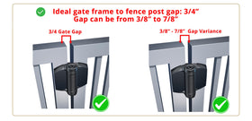 D&D Technologies TruClose square-post gate hinge for secure closure.