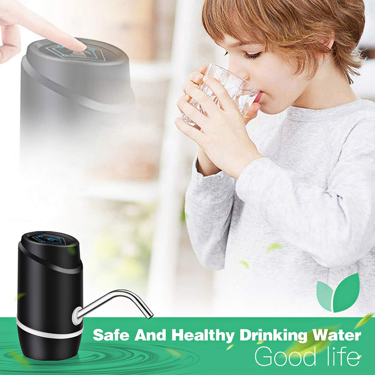 D DATADAGO pump in use with a water bottle during a picnic