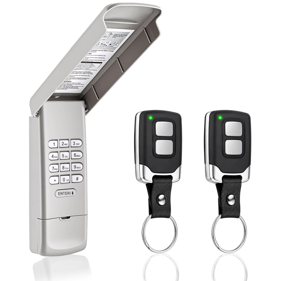 DDcafor garage keypad front view enables quick 4-digit entry.