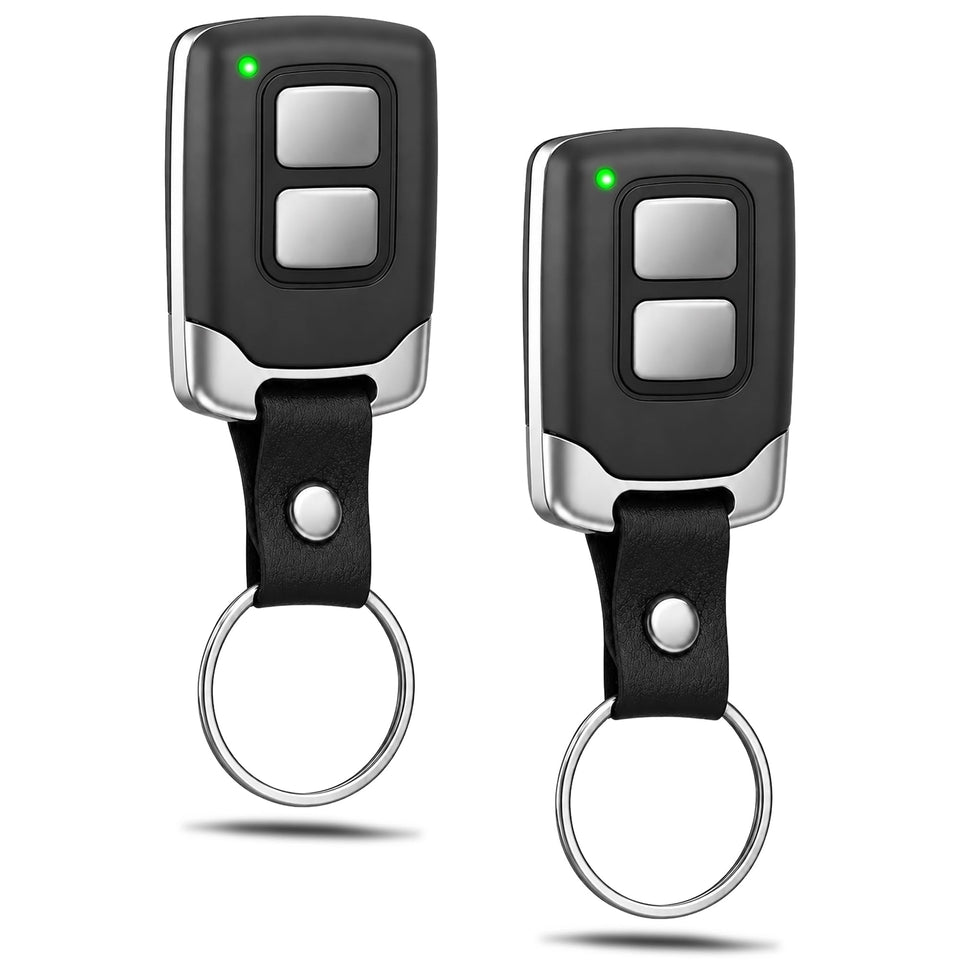 DDcafor LiftMaster remote front view shows compact design for easy pocket carry.