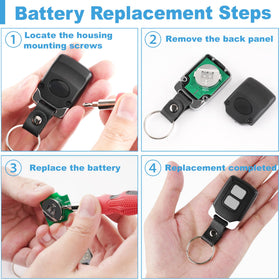 DDcafor LiftMaster remote on a keychain demonstrates lightweight portability.