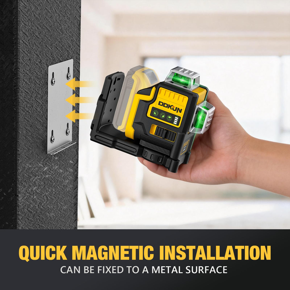 DDKUN laser level IP54 rugged housing for tough job sites.