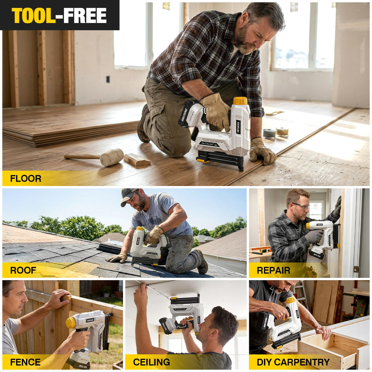 DDKUN includes 1,000 nails and 500 staples for projects.