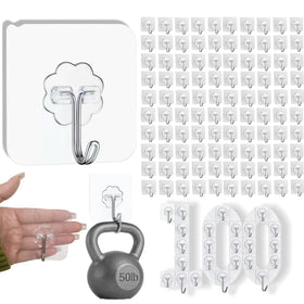 DDMY 100-pack sticky wall hooks for clutter-free organization anywhere